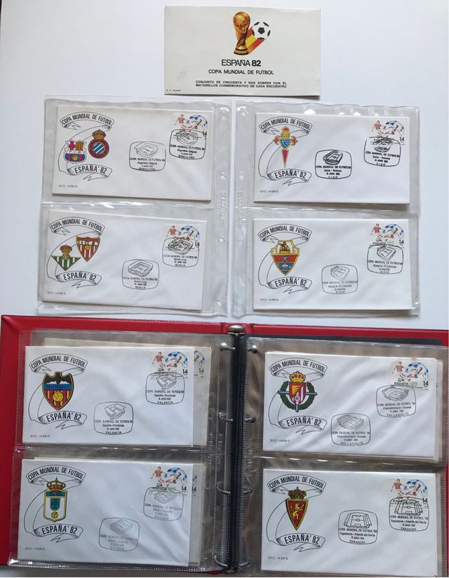 Mundial fútbol España 1982, sobres primer día