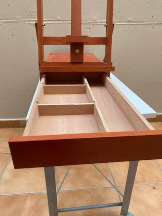 Caballete de madera buena para pintar cuadros