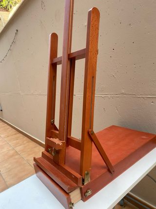 Caballete de madera buena para pintar cuadros