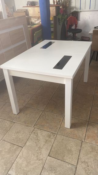 Mesa Comedor extensible lara+6 Sillas acolchadas