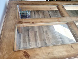 Mesa comedor madera y cristal. URGE!