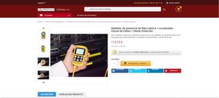 Tester fibra optica y cable Ethernet