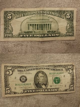 Billetes diferentes valores y años