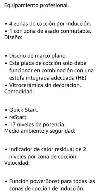 Placa vitrocerámica de inducción
