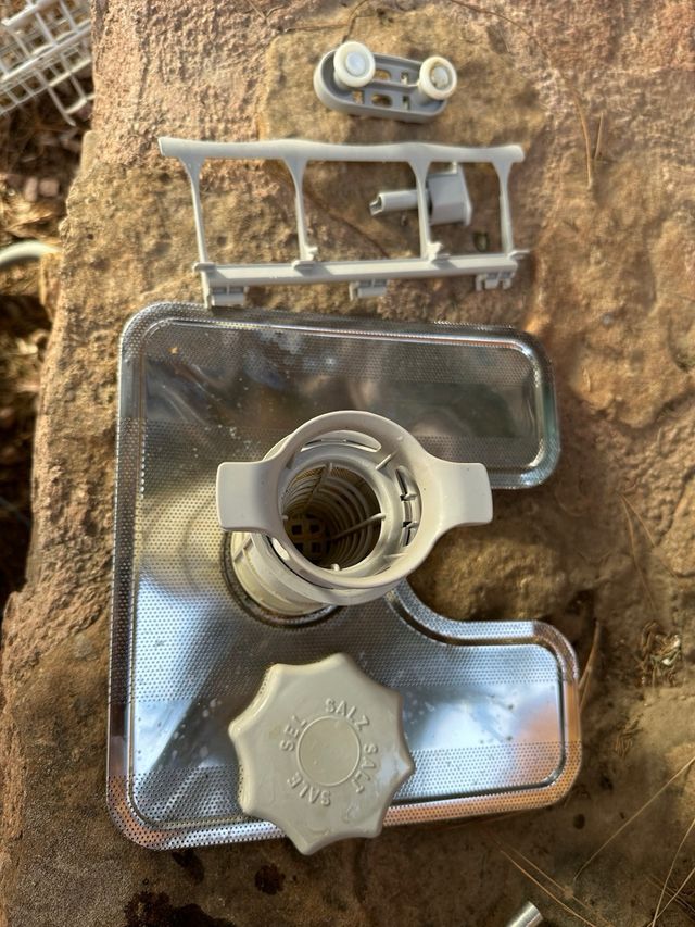 Tapón abrillantador y sal y filtro lavavajillas