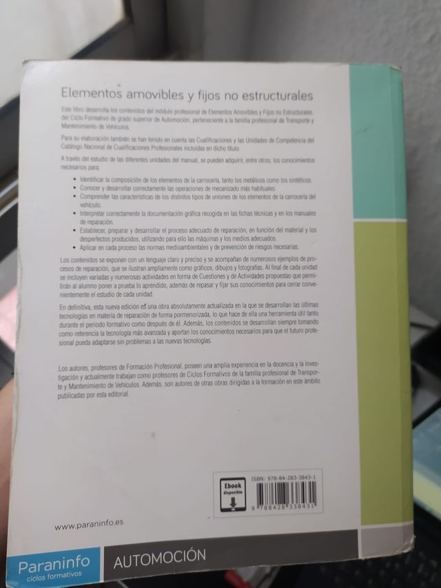 Libro Automoción Paraninfo