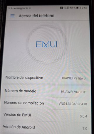 Huawei p9 lite (necesita cambio de batería)