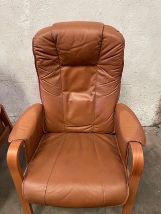 ✅sillon nordico vintage original cuero