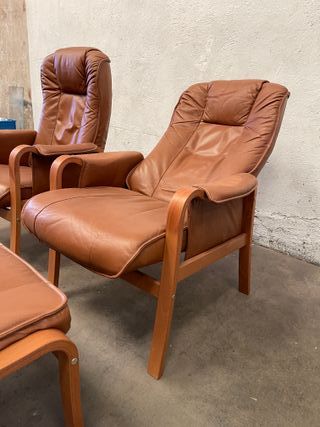 ✅sillon nordico vintage original cuero