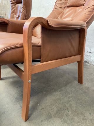 ✅sillon nordico vintage original cuero