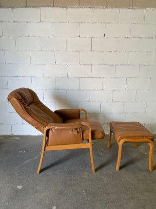 ✅sillon nordico vintage original cuero