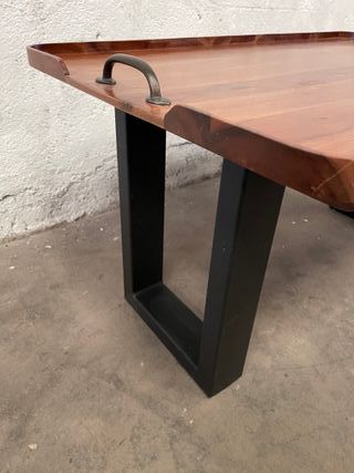 ✅mesa centro maciza vintage nueva