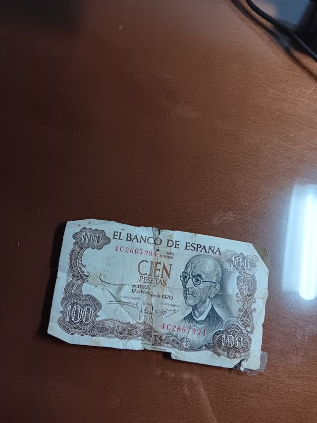 Billete 100 pesetas 1970
