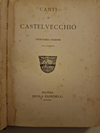 Poesie g.Pascoli canti di castelvecchio
