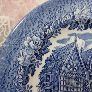 Bandeja porcelana estilo inglés