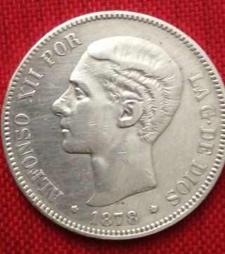 Moneda 5 PTS 1878
