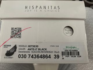Zapatos de piel negros Hispanitas