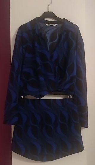 Conjunto de falda y camisa Zara