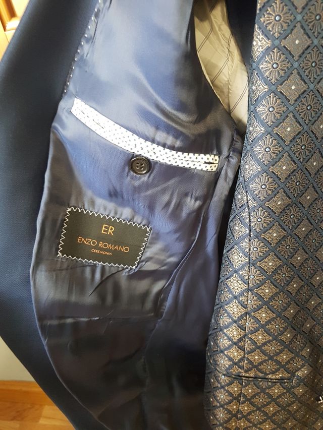 TRAJE NOVIO ENZO ROMANO CREMONOA