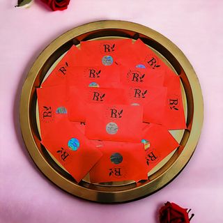 Pack 6 Pulseras 7 Nudos Roja Original y Sobre Rojo