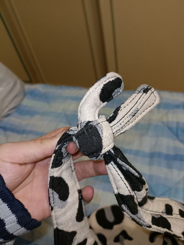 Borsa bianca a macchie