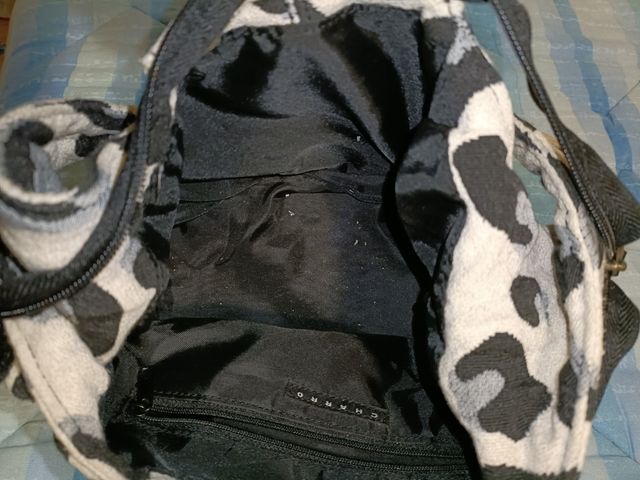 Borsa bianca a macchie