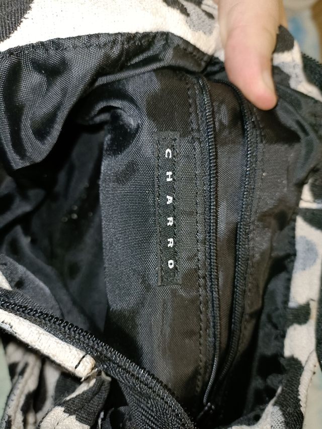 Borsa bianca a macchie