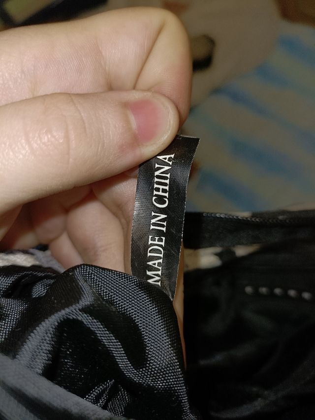 Borsa bianca a macchie