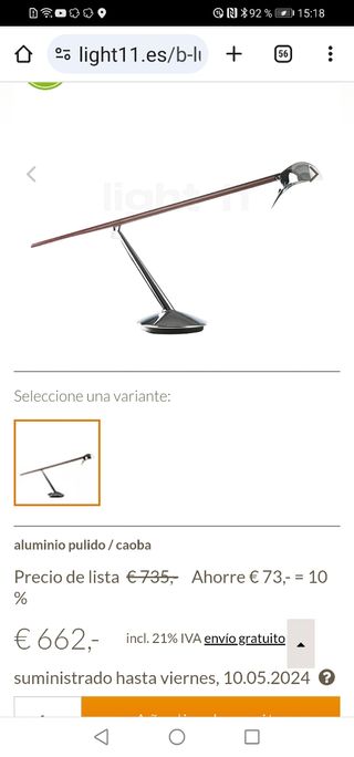 Lampara de despacho Ver fotos