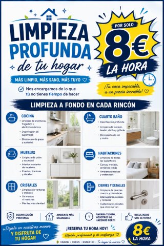 Limpieza por hora o precio cerrado