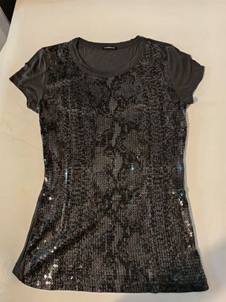 T shirt con paillettes