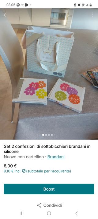 Sottobicchieri brandani in silicone