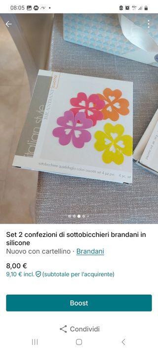 Sottobicchieri brandani in silicone