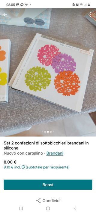 Sottobicchieri brandani in silicone