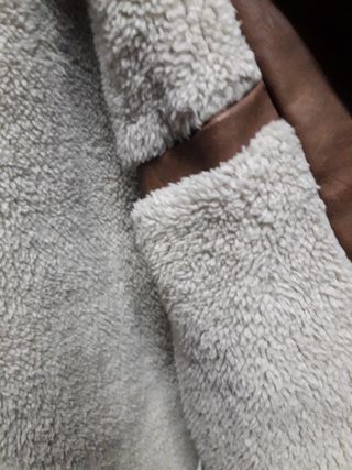 Cazadora biker piel forro de borreguillo