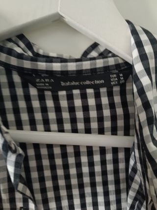 Camisa cuadros negros y blancos