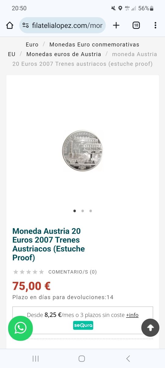 Moneda de plata de 20 euros de Austria
