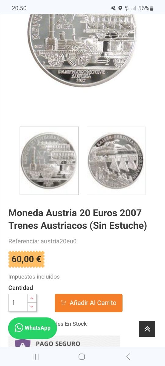 Moneda de plata de 20 euros de Austria