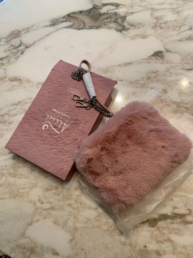 Borsetta pelo rosa antico