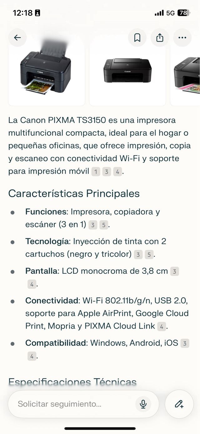 CANON Impresora y scanner NUEVA inhalambrica