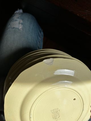 Platos de postre de loza Digoin Sarreguemines