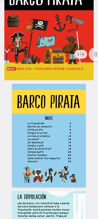 LIBRO CAJA BARCO PIRATA