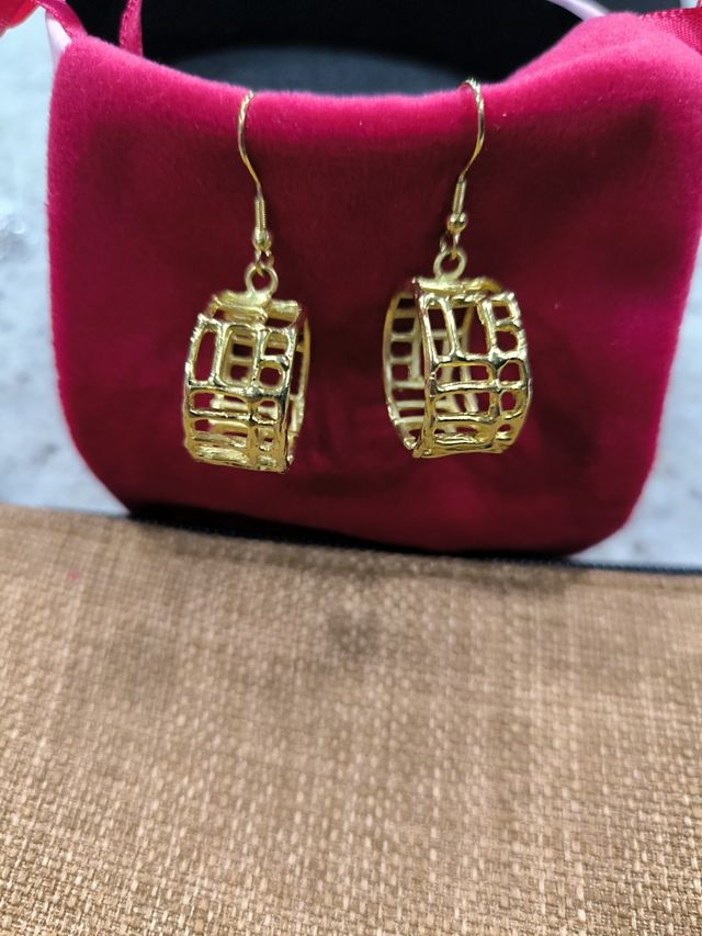 Pendientes baño oro