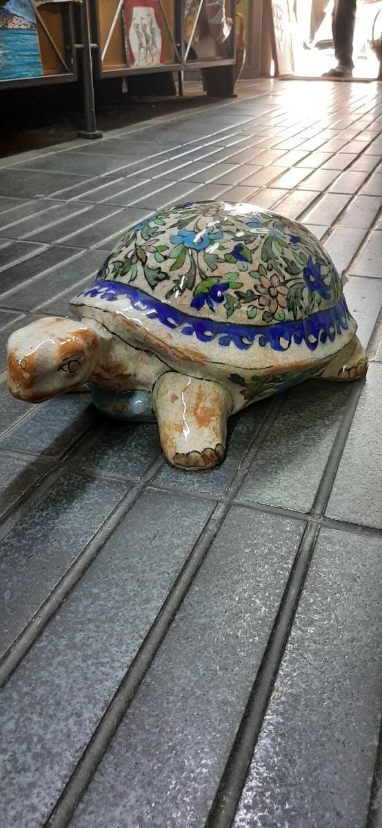 Tartaruga cm35 ceramica madreperla