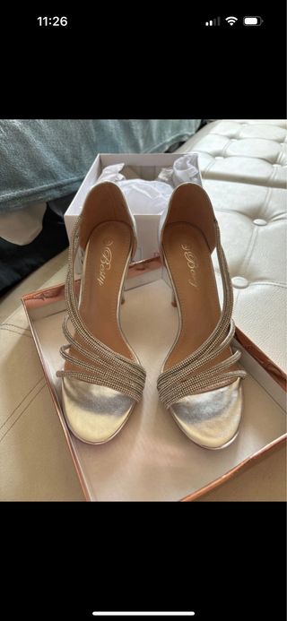 Sandali argenti nuovi tacco 10cm