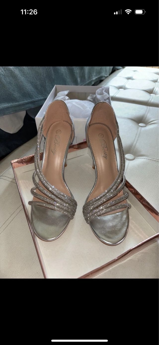 Sandali argenti nuovi tacco 10cm