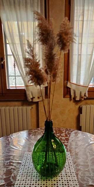 Damigiana in vetro verde da litri 5