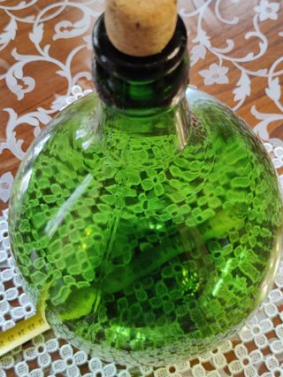 Damigiana in vetro verde da litri 5