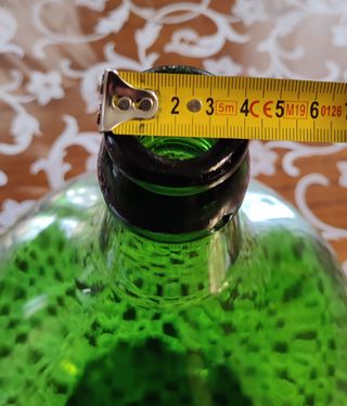 Damigiana in vetro verde da litri 5