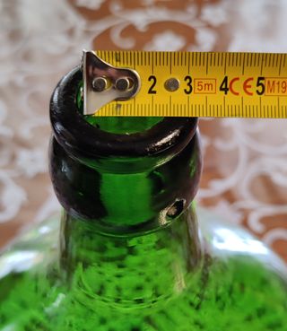 Damigiana in vetro verde da litri 5